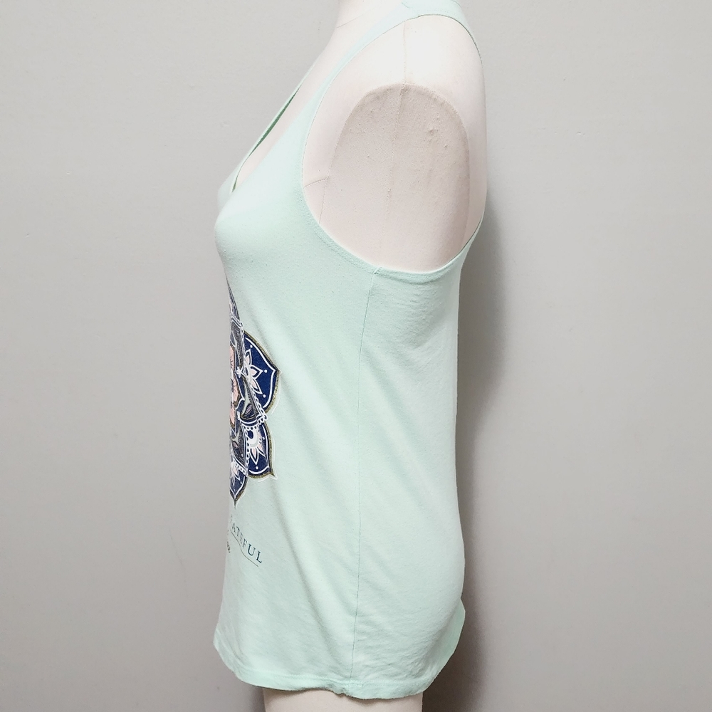 Lily Grace mint Bee Calm french terry racerback tank size small - Picture 5 of 7